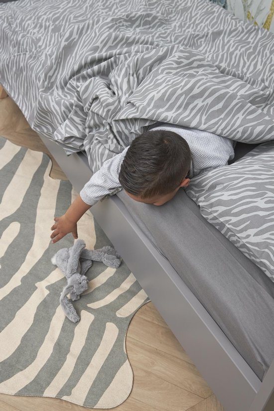 Meyco Home Meyco de dekbedovertrek + taies d'oreiller Zebra - 200x200 / 220 cm - gris