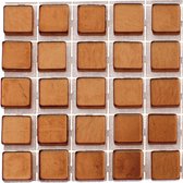 595x stuks mozaieken maken steentjes/tegels kleur brons met formaat 5 x 5 x 2 mm