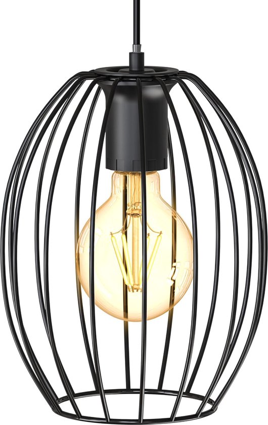 Grootste alleen vergeven B.K.Licht - Metalen Hanglamp - zwart - voor binnen - industriële - met 1  lichtpunt -... | bol.com