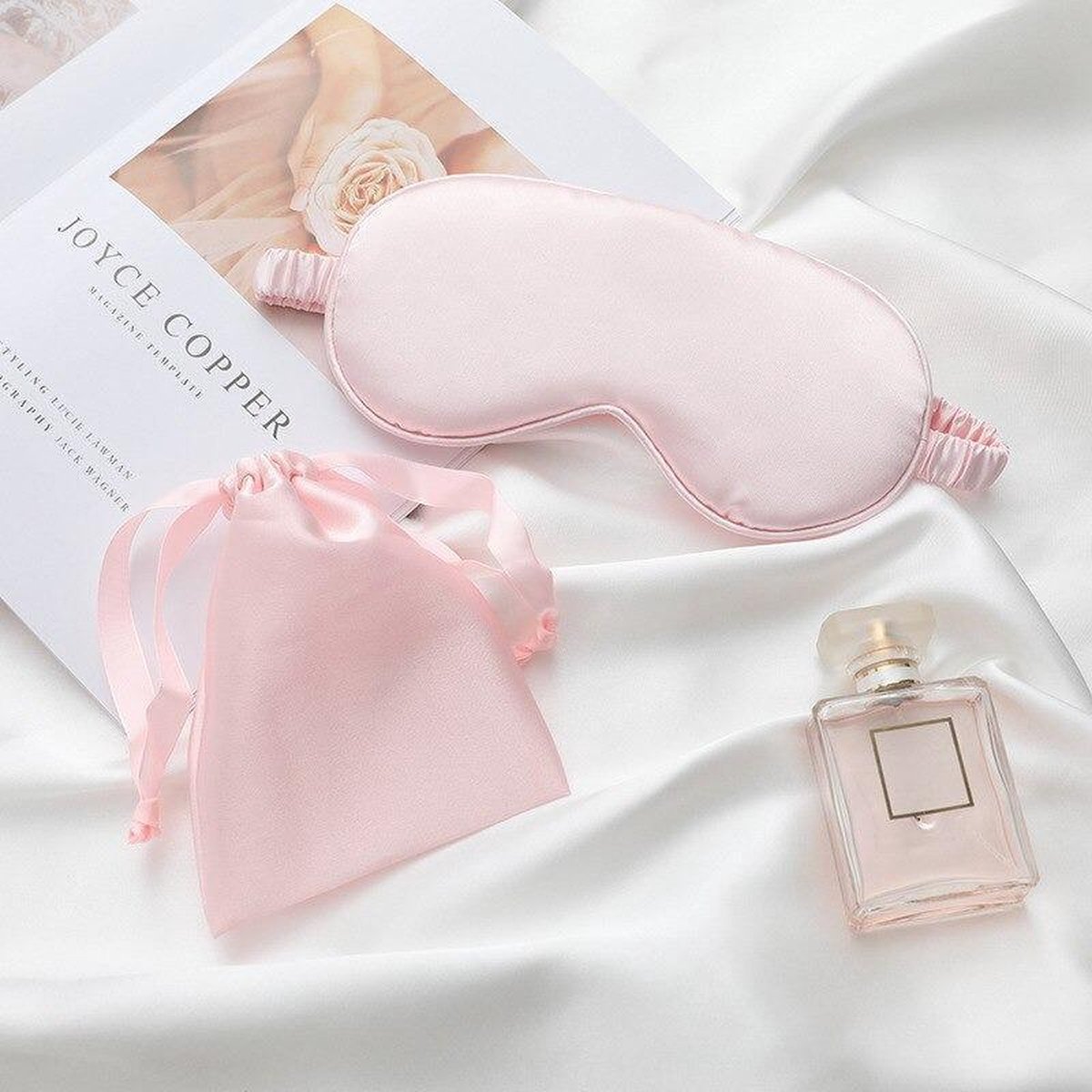 Premium Zijden Slaapmasker - 100% Moerbeizijde - Roze
