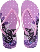 Sorprese vlinder – slippers – paars – maat 36 – slippers dames – teenslippers - badslippers
