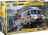 1:43 Zvezda 43002 Emergency Rescue Service UAZ 3909 Plastic kit
