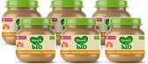 Olvarit BIO Fruithapje 4+ Maanden - Appel Nectarine Banaan - 6 x 125g