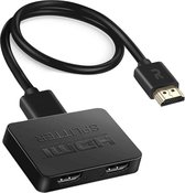 Relaatable® - HDMI-Splitter 2 poorts - HDMI Splitter 1 ingang, 2 uitgangen - 4K resolutie - Relaatable®