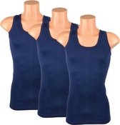 3 stuks Bonanza hemd - Regular - 100% katoen - Donkerblauw - Maat L