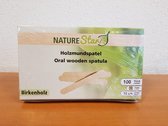 NatureStar Hars wax spatels hout 100 stuks - tongspatel in handige hygiënische dispenserdoos