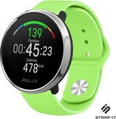 Siliconen Smartwatch bandje - Geschikt voor  Polar Unite sport band - lichtgroen - Strap-it Horlogeband / Polsband / Armband