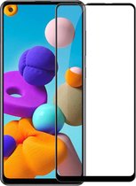 Shop4 - Samsung Galaxy A21s Glazen Screenprotector - Edge-To-Edge Gehard Glas Transparant