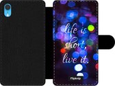 Wallet case - geschikt voor iPhone Xr - Life Is Short, Live It
