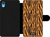 Wallet case - geschikt voor iPhone Xr - Tijgerprint