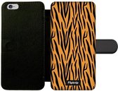 Wallet case - geschikt voor iPhone 6s Plus - Tijgerprint