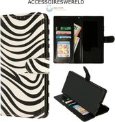 Bookcase Apple iPhone 12 / Apple iPhone 12 Pro - Portemonnee hoesje - Zebra Print