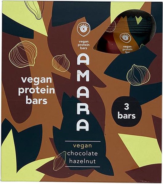 Amara Food Organic Vegan Cacao Hazelnut Protein Bar Box | bol.com