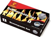 Flash Brandstofpasta set  voor fondue, tafelgrill. metalen (spiritus) brander met gel vulling