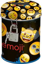 Emoji spaarpot met slotje - 11 x 7.5 cm - 2 sleuteltjes