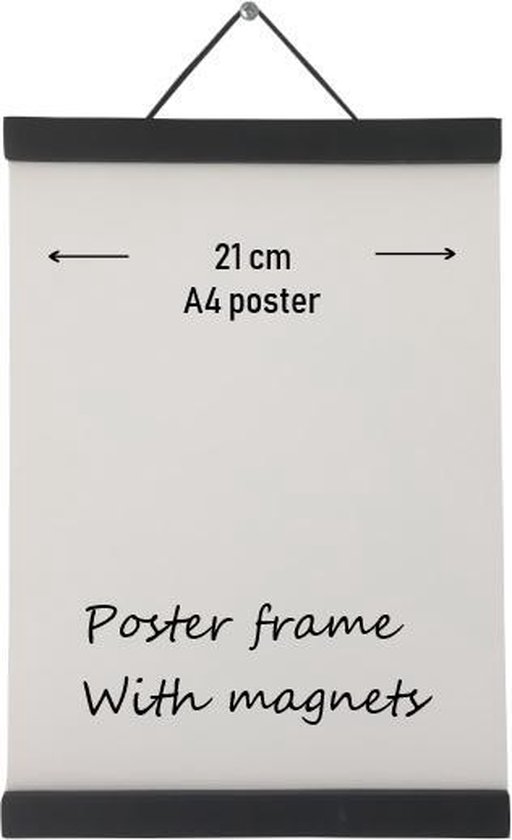 Poster Display Hanger Frame voor A4 poster Hout 21 cm Zwart