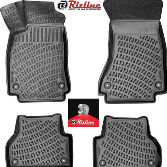 Rizline 3D rubberen matten automatten vloermatten compatibel met AUDI A4 B9  2015-Heden... | bol.com