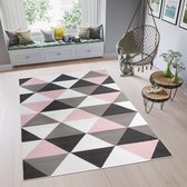 Tapiso Pinky Tapijt Roze Modern Kinderkamer Kleed Vloerkleed Maat- 180x250