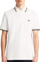 Fred Perry - Twin Tipped Shirt - Witte Polo - XXL - Wit
