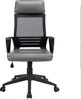 Ciciano - Bureaustoel - Met Kantelfunctie - Ergonomische - Managerstoel - In Hoogte Verstelbaar - Zware Belasting - Hoge rug- Grijs