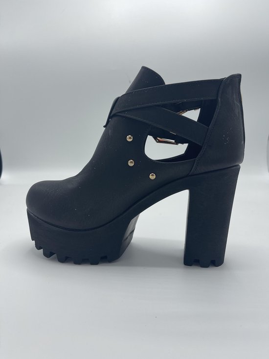 Power Escorts - Sexy en stoere hoge hakken schoenen - Black Diamondique  Boots With Cut... | bol.com