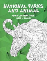 Adult Coloring Book National Parks and Animal - Under 10 Dollars