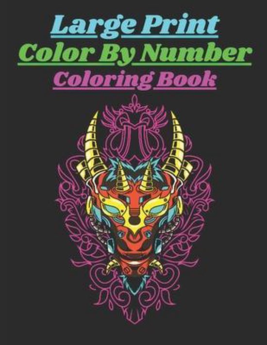 Large Print Color By Number Coloring Book Large Print Big Color By