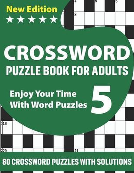 Crossword Puzzle Book For Adults - cover