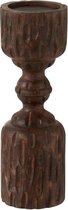 J-Line Kaarshouder Zuil Mango Hout Donkerbruin Small