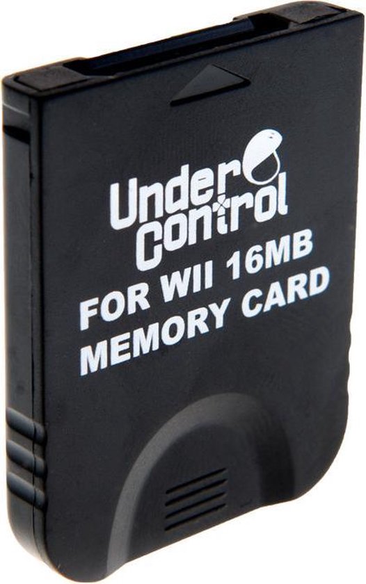 Under Control Memory Card - Wii en GameCube - 16MB - Zwart