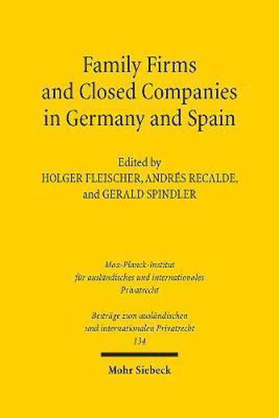 Family Firms and Closed Companies in Germany and Spain - cover