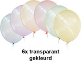 Soap gekleurde transparante ballonnen, assorti, 8 stuks, 32 cm