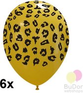 Ballonnen met luipaard / cheetah print, 6 stuks, 30 cm