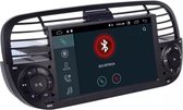 Fiat 500 2007-2015 Android 10 navigatie en multimediasysteem WiFi Bluetooth USB ZWART
