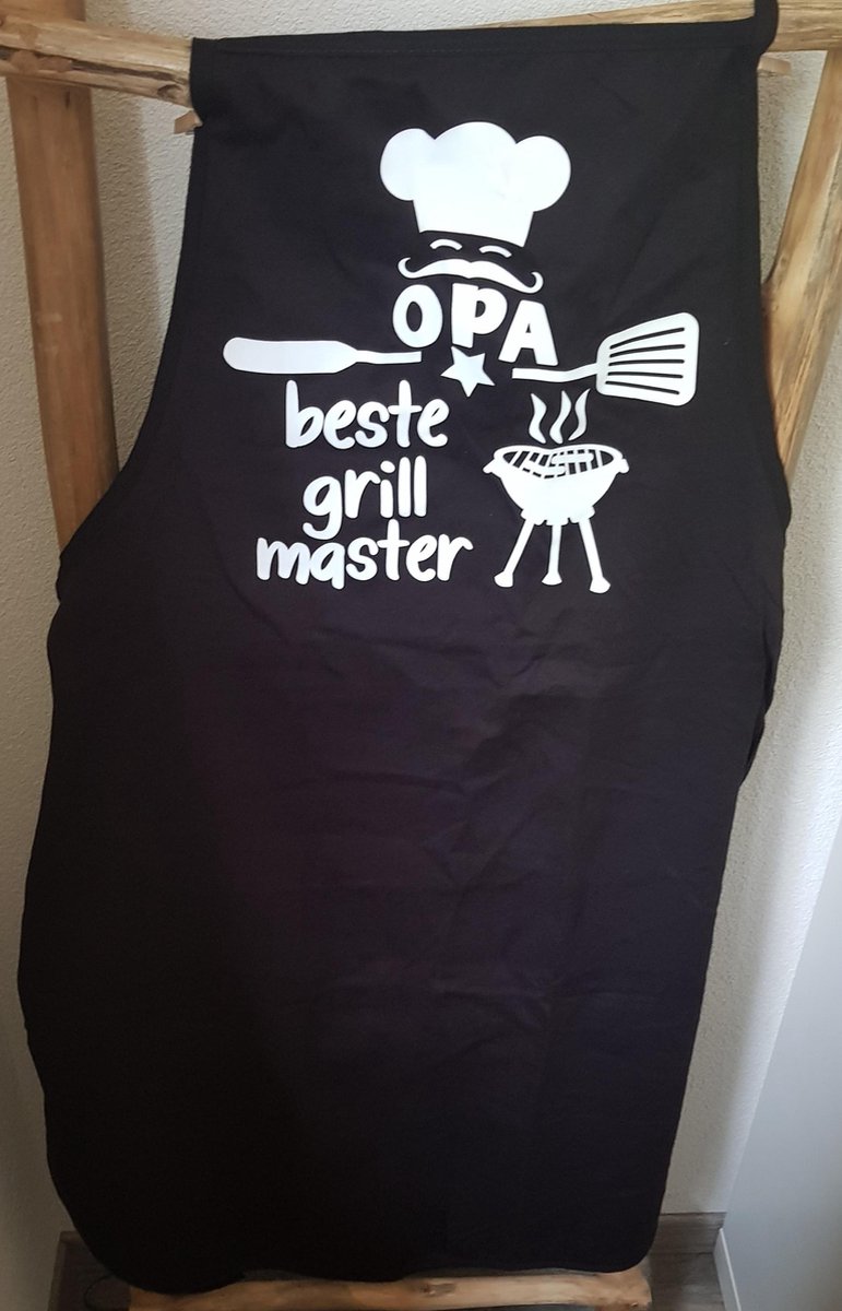 Mint11 - barbecueschort/keukenschort zwart - cadeau voor opa - cadeau voor hem - kookbenodigdheden - barbecue benodigdheden - kookschort