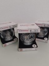 Decoratieve kerstbol met led licht- drie stuks