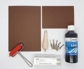 LINO STARTERSET L - Linoleum - Linoleum platen - Linocut - Linosnede - Lino plaat - Linoleum gutsen - Guts - Guts set