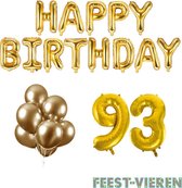 93 jaar Verjaardag Versiering Ballon Pakket Goud