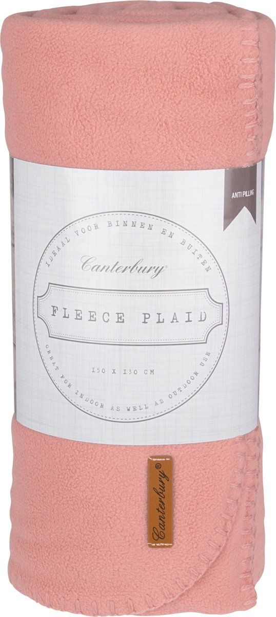 Canterbury Plaid Fleece - Cozy - Roze - 150x130 cm