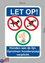 Hondenpoep opruimen verplicht sticker