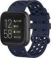 YPCd® Siliconen bandje - Fitbit Versa - Versa 2 - Versa Lite - Donkerblauw - Large