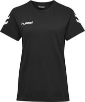 Hummel Go Cotton Sportshirt - Maat M  - Vrouwen - zwart/wit