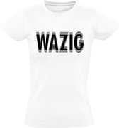 Wazig dames t-shirt | raar | vaag | design | wit