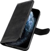 DiLedro - iPhone 12 (Pro) hoesje bookcase - iPhone 12 (Pro) wallet case - hoesje iPhone 12 (Pro) bookcase - echt Leer - iPhone 12 (Pro) Echt Lederen Bookcase RFID - Zwart