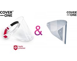 Gelaatsscherm – Spatmasker - Gelaatsmasker - Beschermkap gezicht.  1 x Spatmasker + 1 exstra Schild .