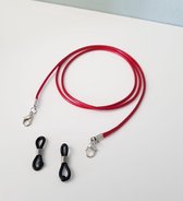Zonne- Brillenkoord- handige Mondkapje koord touw- Ketting koord voor mannen, vrouwen-1 stuk koord 70 cm rood