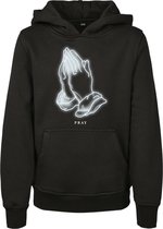 Urban Classics Kinder hoodie/trui -Kids 110- Pray Glow Zwart