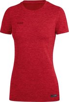 Jako Premium Basics T-Shirt Dames - Rood Gemeleerd | Maat: 38