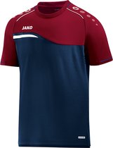 Jako Competition 2.0 T-Shirt - Marine / Donkerrood | Maat: L