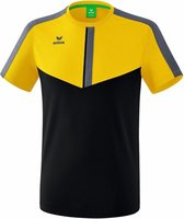 T-Shirt Erima Squad Grijs Ardoise - Zwart- Jaune Taille S